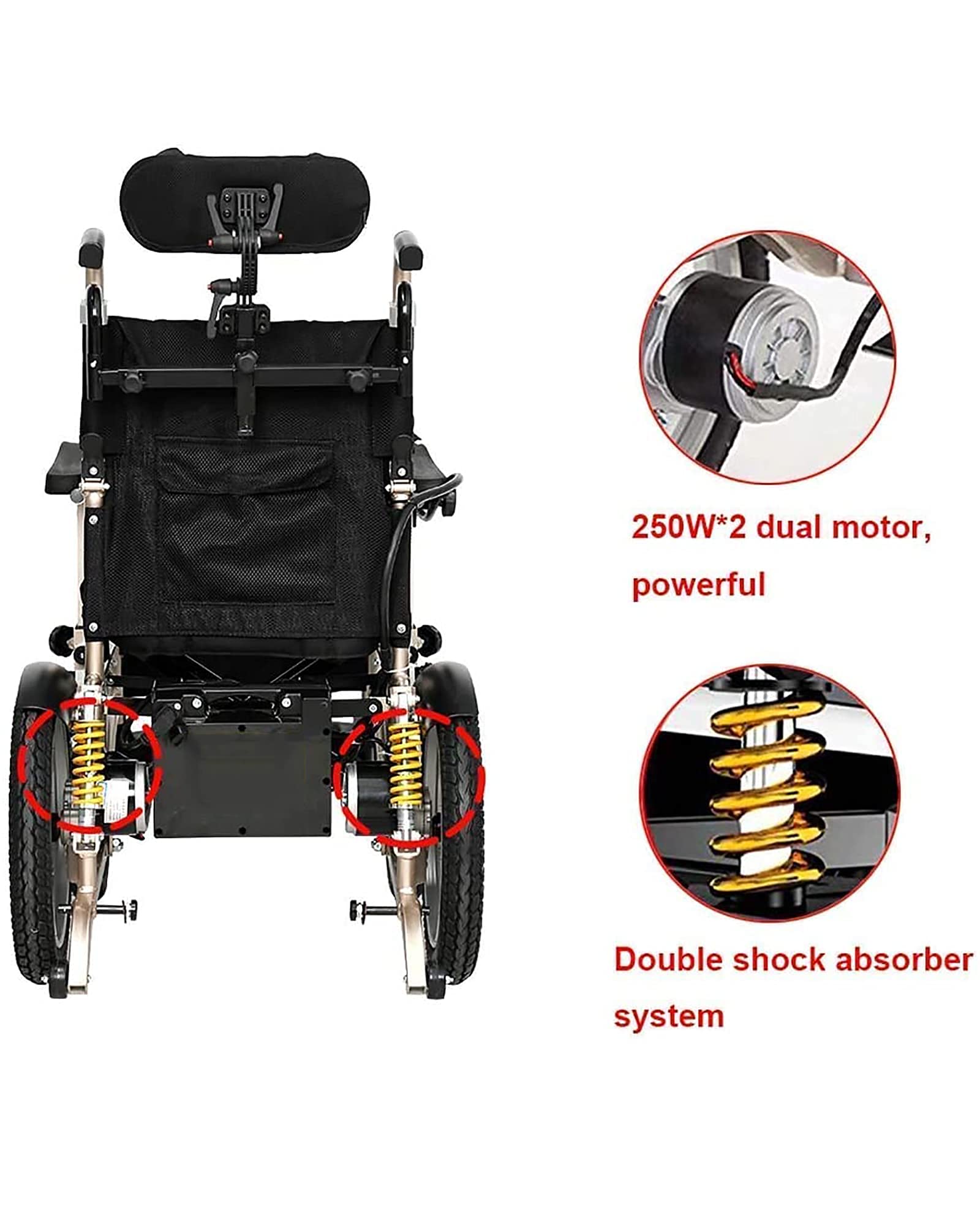 Amazon | 高級電動車椅子全自動折りたたみモビリティパワーチェア